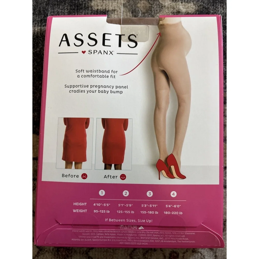 ASSETS Spanx Maternity Shaping Sheers Full Length Pantyhose Size 1 New